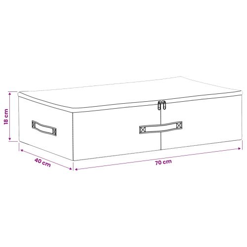 Кутия за съхранение 6 бр. Нетъкан текстил 70 x 40 x 18 см