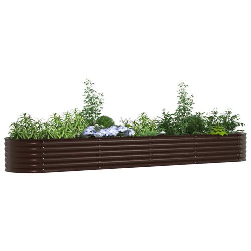 Повдигнато легло Кафяво 400 x 80 x 44 cm Стомана