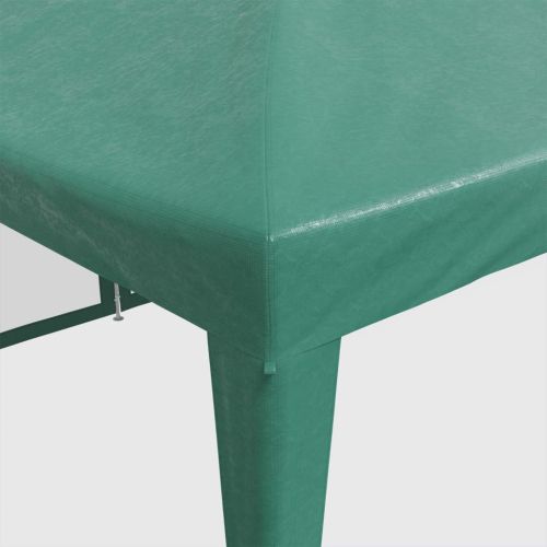 Парти палатка с 12 мрежести странични стени зелена 8x4 м HDPE