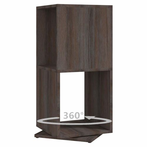 Въртящ се шкаф сив дъб сонома 34,5x34,5x75,5 см инженерно дърво