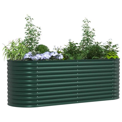 Повдигнато легло Зелено 240 x 80 x 81 cm Стомана
