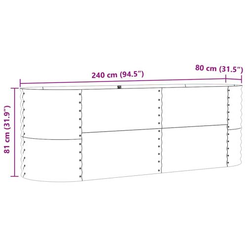 Повдигнато легло Зелено 240 x 80 x 81 cm Стомана