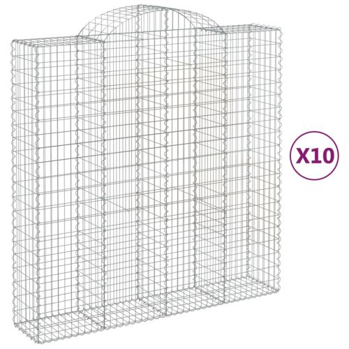Габиони кошници арка 10 бр 200x50x200/220 см поцинковано желязо