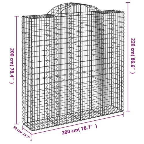 Габиони кошници арка 10 бр 200x50x200/220 см поцинковано желязо