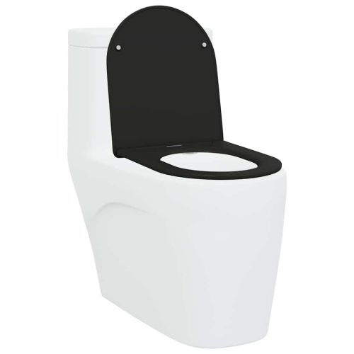 Тоалетна седалка Черно 47 x 36 x 3,4 см Дуропласт
