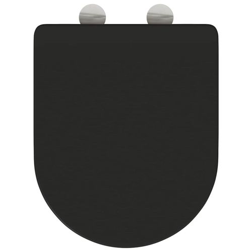 Тоалетна седалка Черно 47 x 36 x 3,4 см Дуропласт