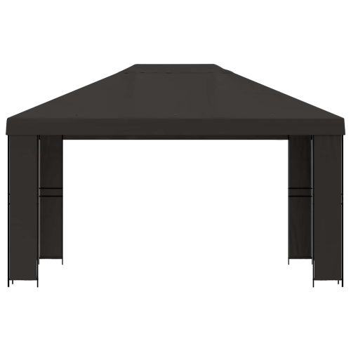 Шатра 4 × 3 m Антрацит Полиестер и стомана 190 gsm