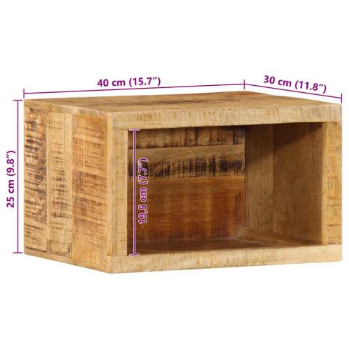 Нощен шкаф Кафяво 40 x 30 x 25 см Солидно мангово дърво