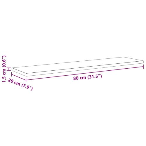 Етажерка Борд 3 нива 4 бр. 80 x 20 x 1,5 cm Инженерна дървесина