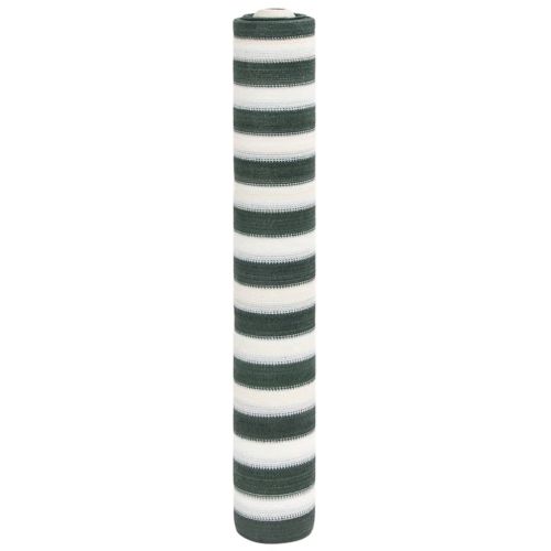 Засенчваща мрежа зелено и бяло 1,5x25 м HDPE 195 г/м²