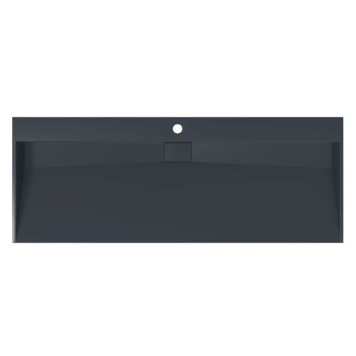Мивка, 120x46x11 см, минерална/мраморна отливка, антрацит
