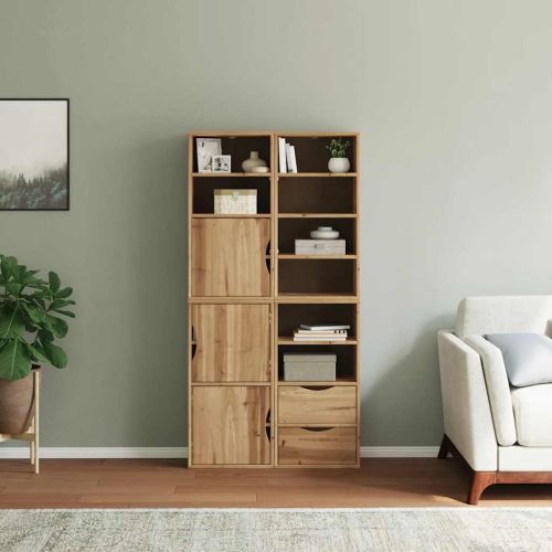 Странични шкафове 4 бр. ODDA 40x24x79 cm борово дърво масив