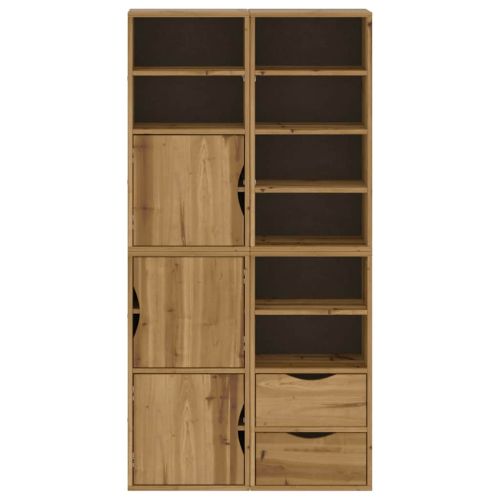 Странични шкафове 4 бр. ODDA 40x24x79 cm борово дърво масив