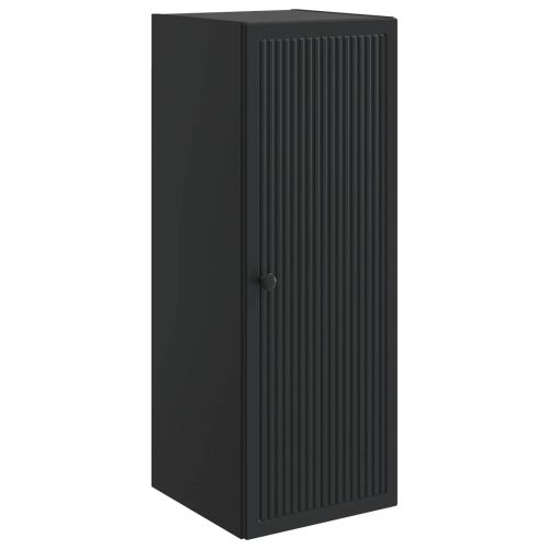 Стенно шкафче Черно 33 x 34,5 x 90 см Инженерна дървесина
