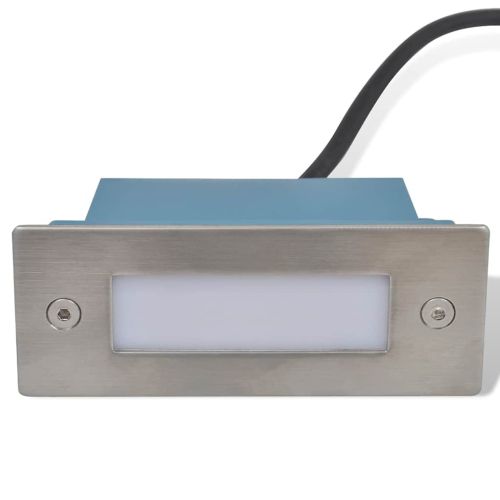 LED лампи за вграждане за стълбище, 6 бр, 44x111x56 мм