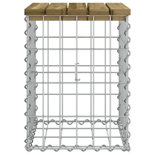 Градинска пейка габионен дизайн 33x31x42 см импрегниран бор