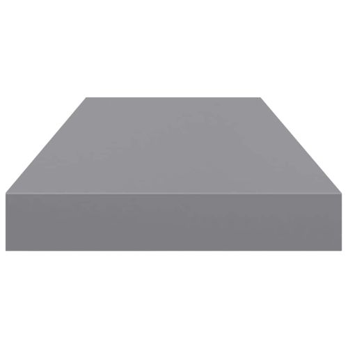 Окачени стенни рафтове, 2 бр, сиви, 60x23,5x3,8 см, МДФ