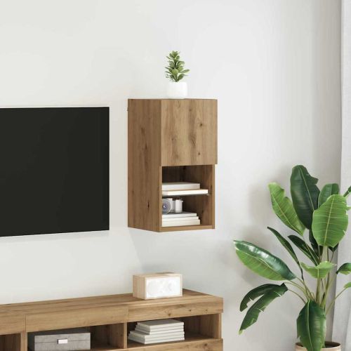 Стенен телевизионен шкаф 30,5 x 30 x 60 см Дъб