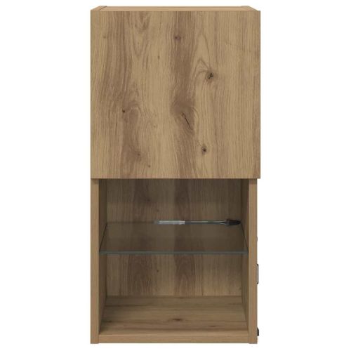 Стенен телевизионен шкаф 30,5 x 30 x 60 см Дъб
