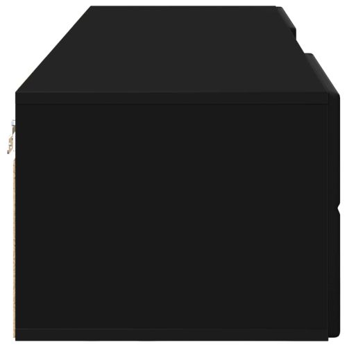 Дървен шкаф 150 x 39 x 30 см Черно Инженерна дървесина