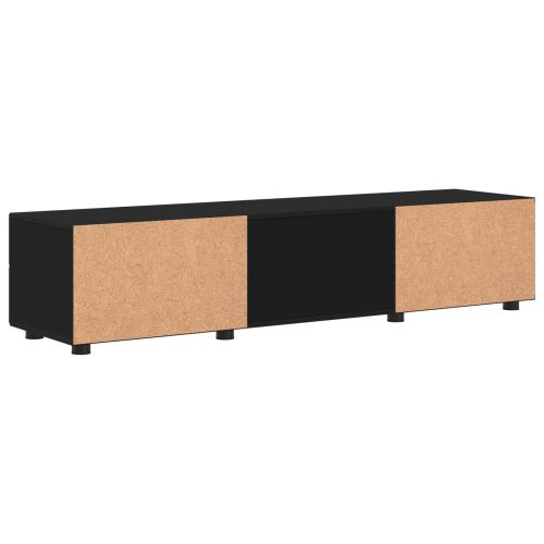 Дървен шкаф 150 x 39 x 30 см Черно Инженерна дървесина