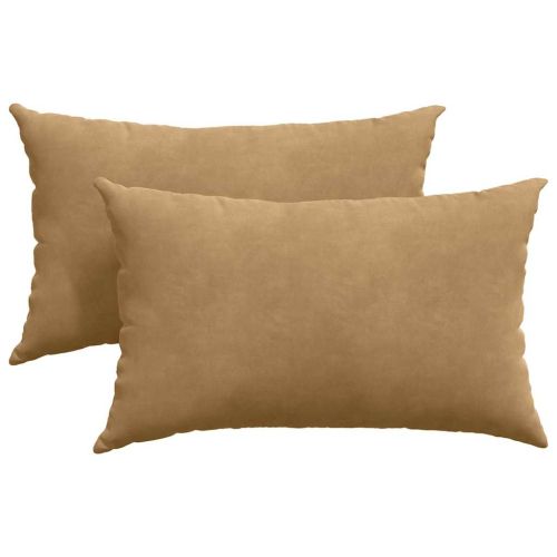 Диван възглавници 2 pcs Кафяво 50 x 30 cm Кордюрова тъкан