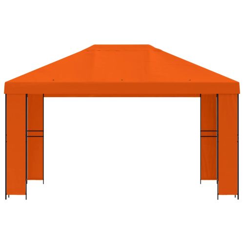 Шатра 4 × 3 m Оранжево Полиестер и стомана 190 gsm