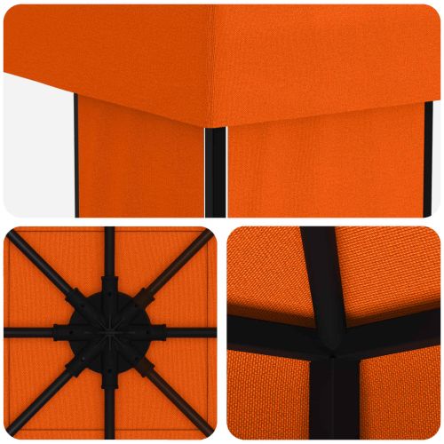 Шатра 4 × 3 m Оранжево Полиестер и стомана 190 gsm