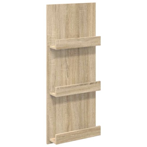 Етажерка за списания с рафт Сонома дъб 43 x 11 x 102 см