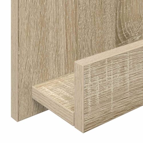 Етажерка за списания с рафт Сонома дъб 43 x 11 x 102 см