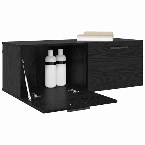 Стенен шкаф 100 x 36.5 x 35 cm Инженерна дървесина Черен дъб