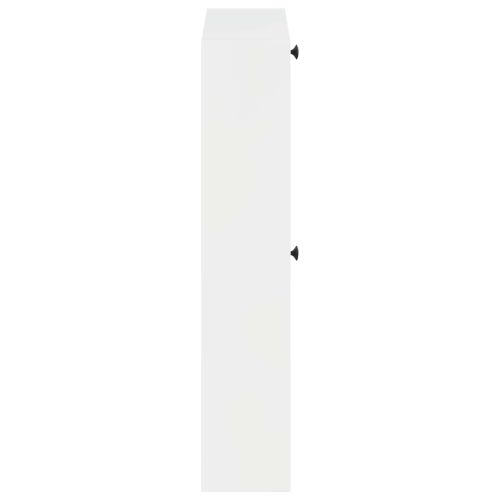 Стенно шкафче за обувки BREDA 71 x 17 x 86 см Бял гланц