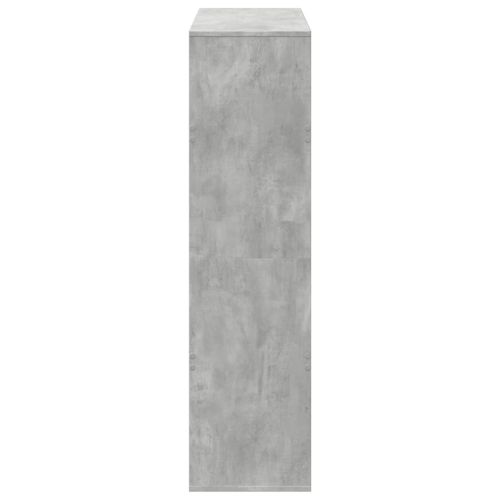 Библиотека, бетонно сива, 100x33x125,5 см, инженерно дърво