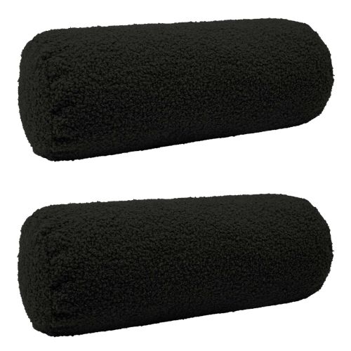 Калъфка за възглавница 2 pcs HEERLEN Черно Ø 15 x 40 см Букле
