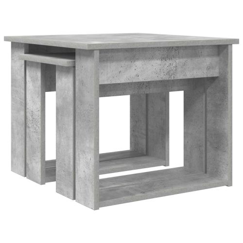 Комплект кафе маса 2 бр. Циментено сиво 50 x 52 x 42 см