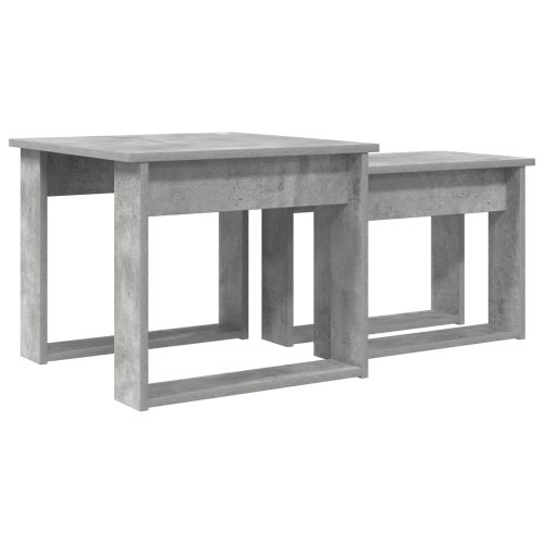 Комплект кафе маса 2 бр. Циментено сиво 50 x 52 x 42 см