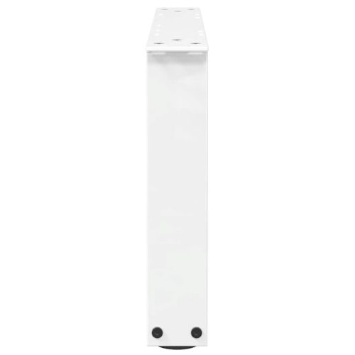 Крака за масичка за кафе, V-образни, 2 бр., бели, 50 x (30-31,3) см, стомана