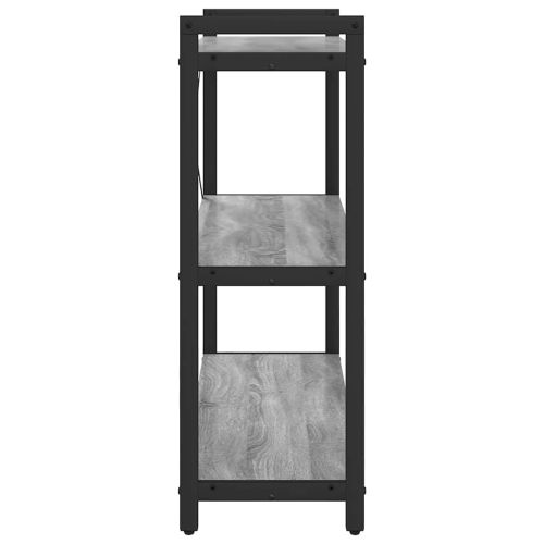 Рафт за книги 80 x 30 x 85 cm Инженерна дървесина Сив сонома