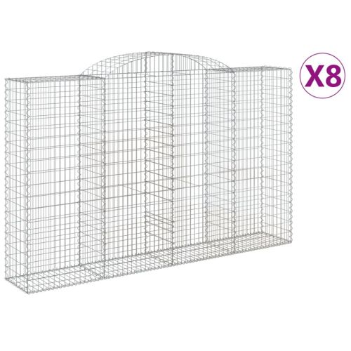 Габионни кошници арка 8 бр 300x50x180/200 см поцинковано желязо