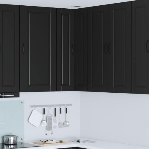 Стенно ъглово шкафче PORTO Черно 57 x 57 x 100 см