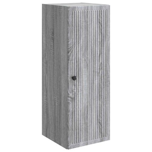 Стенно шкафче Сив Сонома 33 x 34,5 x 90 см Инженерна дървесина
