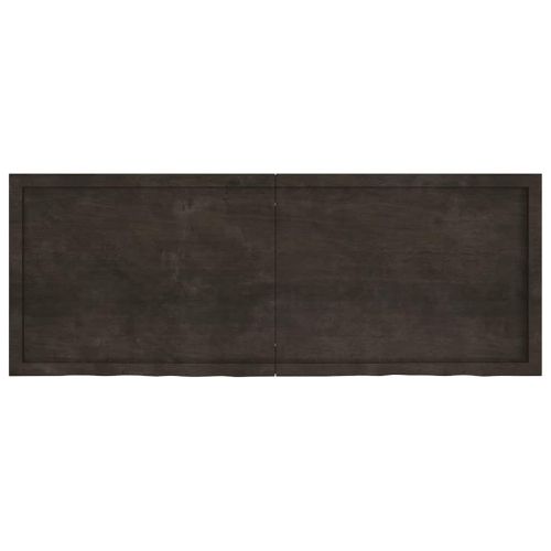 Плот за баня тъмнокафяв 160x60x(2-4)см обработено масивно дърво
