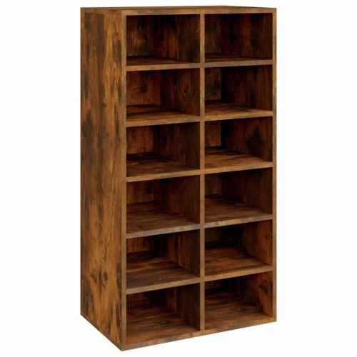 Етажерка за обувки, опушен дъб, 54x34x100,5 см, инженерно дърво