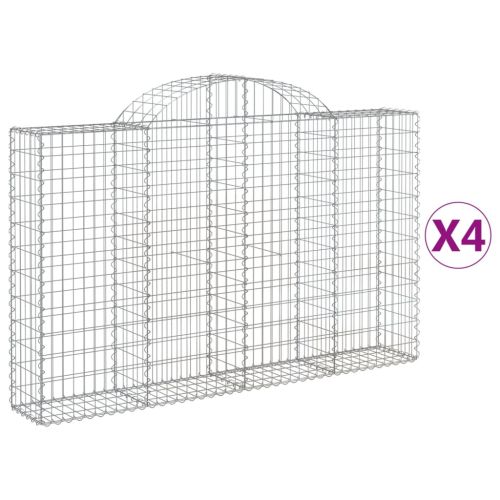 Габионни кошници арка 4 бр 200x30x120/140см поцинковано желязо