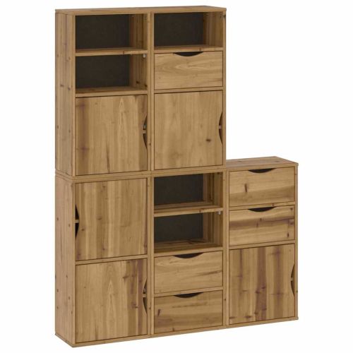 Странични шкафове 5 бр. ODDA 40x24x79 cm борово дърво масив