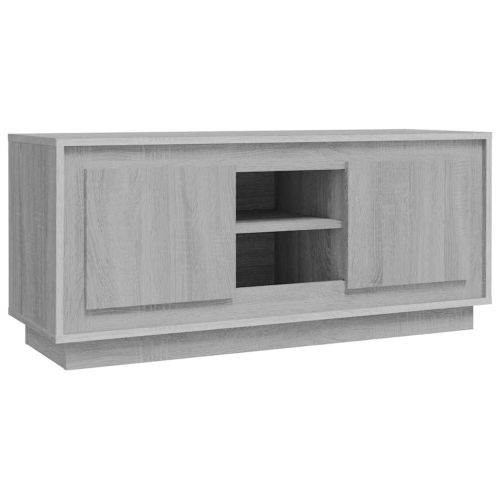 ТВ шкаф, сив сонома, 102x35x45 см, инженерно дърво