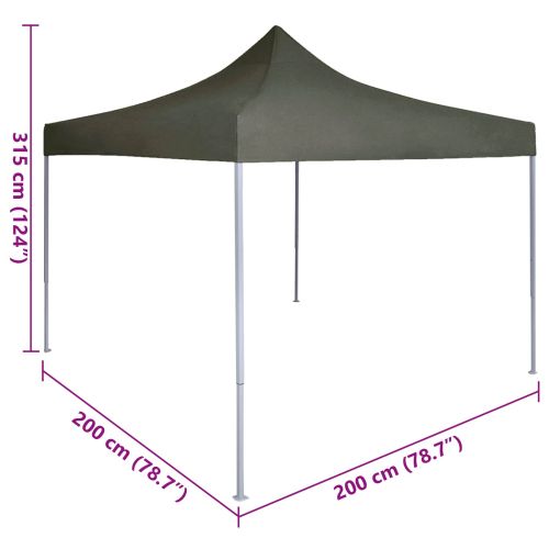 Парти шатър 200 x 200 x 315 см Антрацит Оксфордска тъкан