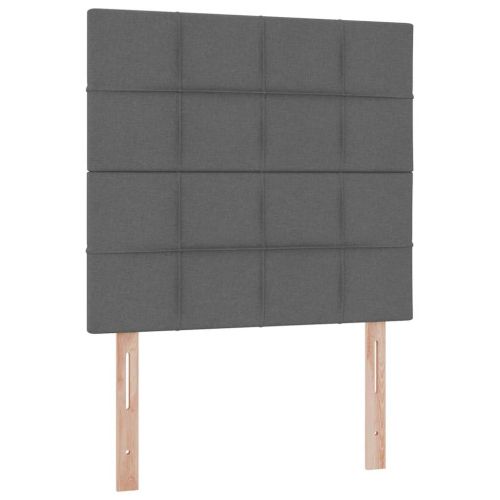 Легло с място за съхранение и матрак Тъмен сив 100 x 200 cm