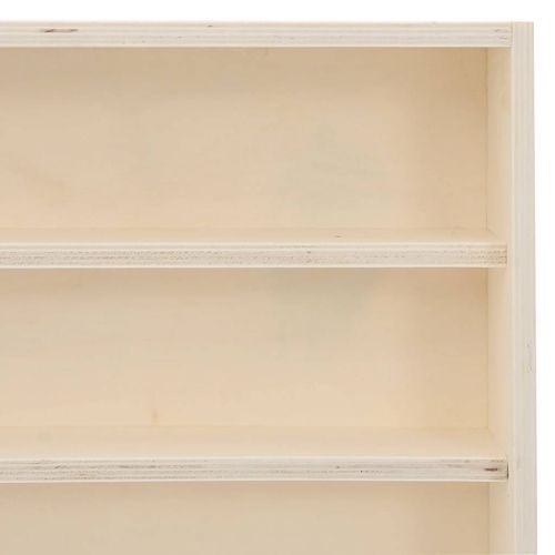 Дървена колекционерска витрина с 6 рафта 100x9x55 см