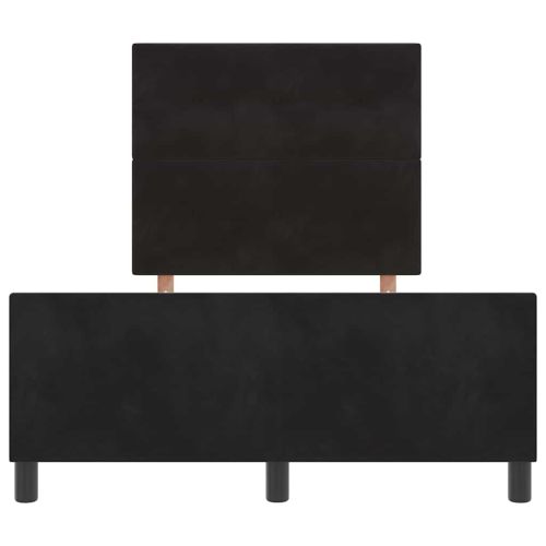 Легло с пружинирана основа с таблото Черно 120 x 200 cm Кадифе